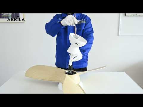Vídeo de ATOMO Ventilador de Techo DC Silencioso Negro y Madera Fabrilamp / Abrila