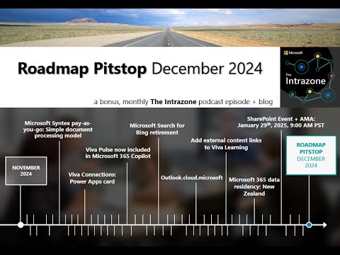 SharePoint Roadmap Pitstop December 2024