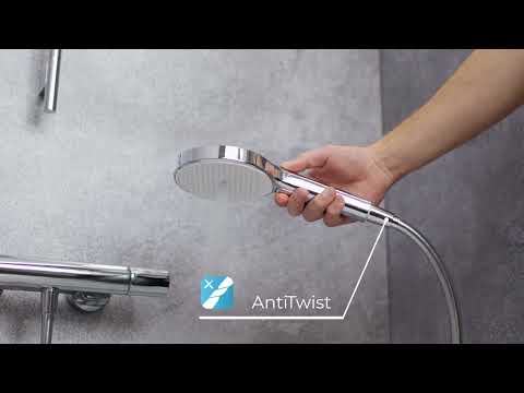 kielle Oudee - Douchekop 130, 3 stralen, EcoSpare, chroom/wit 20402011E