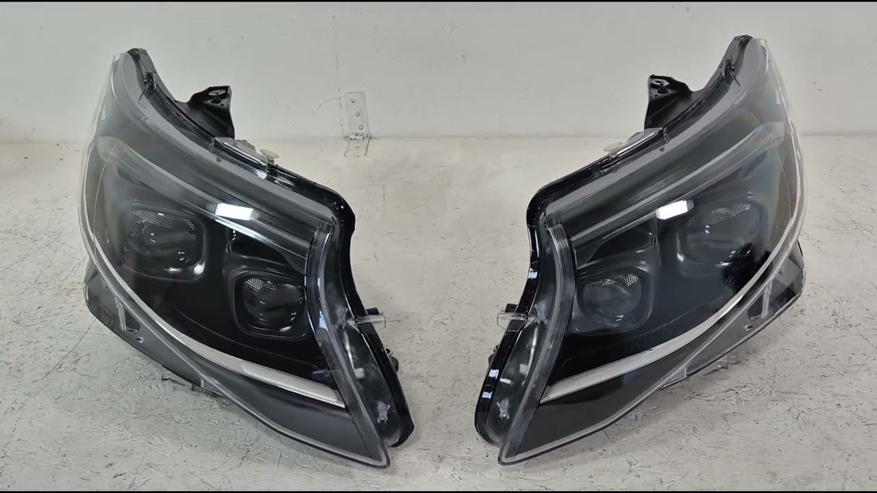 Mercedes Vito/V-class W447 2014– Přední světlomety 2025 Design LED Black (pro Vito, sada 2 ks) Video 1