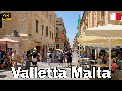 VALLETTA - MALTA Walking Tour [4K]