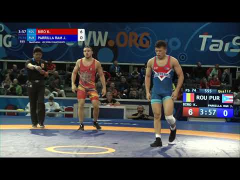 Qual. FS - 74 kg: K. BIRO (ROU) v. J. PARRILLA RAM (PUR)