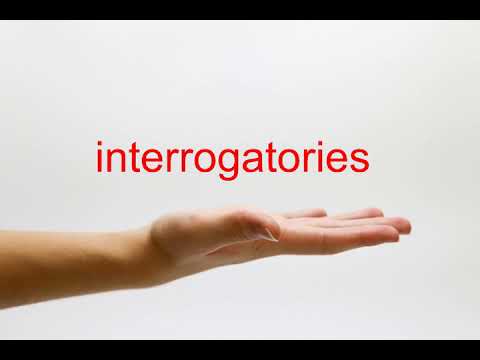 How to Pronounce interrogatories - American English