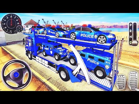 Grand Police Cargo Transport Truck: Car Parking Sim - City Truck Simulator Gameplay