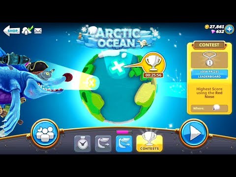 Highest Score Using Red Nose Live Contest - Hungry Shark World