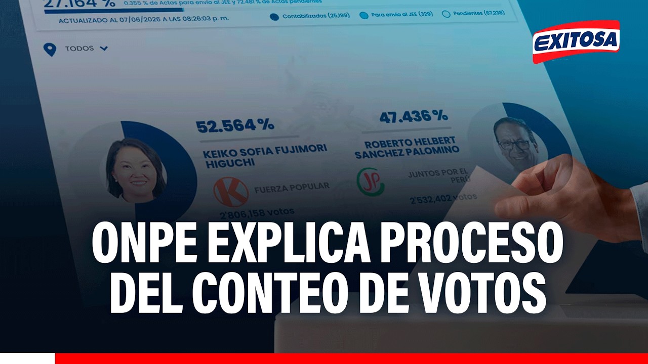 🔴🔵 Segunda Vuelta Electoral: ONPE explica el proceso del conteo de votos