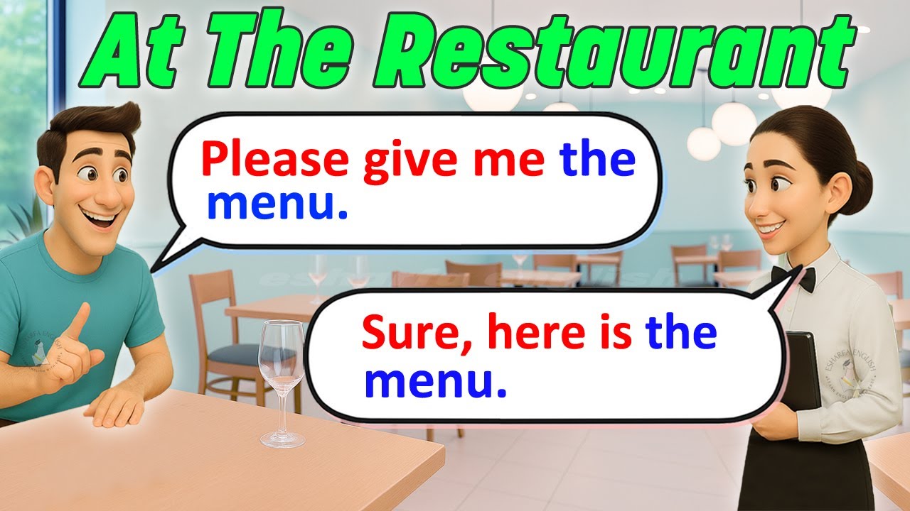 At the Restaurant 🍽️ English Conversation