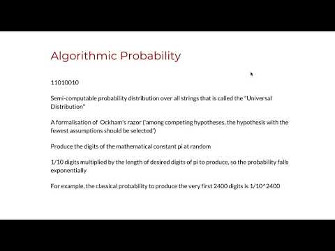 4.10 Algorithmic Probability and the Universal Distribution