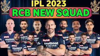 TATA IPL 2023 | Royal Challengers Bangalore New Best Squad 2023 | RCB Final Squad 2023 | RCB 2023