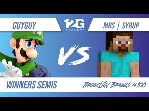 BrookLAN Brawls 100 - GuyGuy (Luigi) v. MBS | Syrup (Steve) - Winners Semis