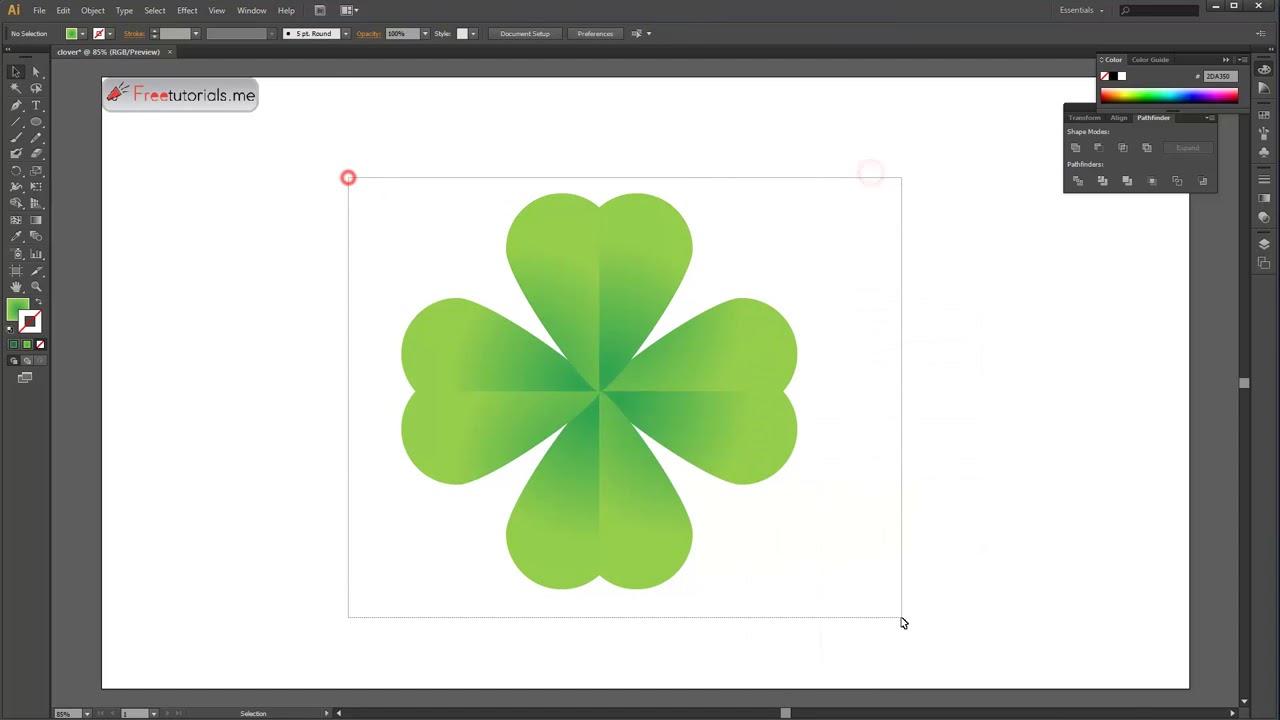 How to create a Four Leaf Clover Vector with Illustrator