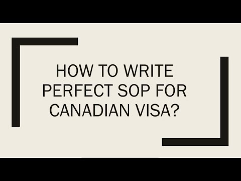 How to write SOP for Canada. Statement of Purpose ideas.