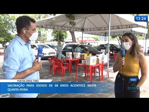 Vacinação para idosos de 68 anos acontece nesta Quinta 01 04 2021