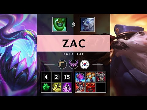 Zac Top vs Volibear - KR Master Patch 25.14