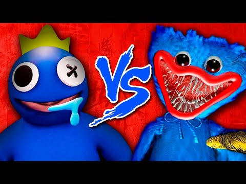 Azul Babão (Rainbow Friends Roblox) Vs. Huggy Wuggy (Poppy Playtime) - Batalha de Rap - Brutusmano