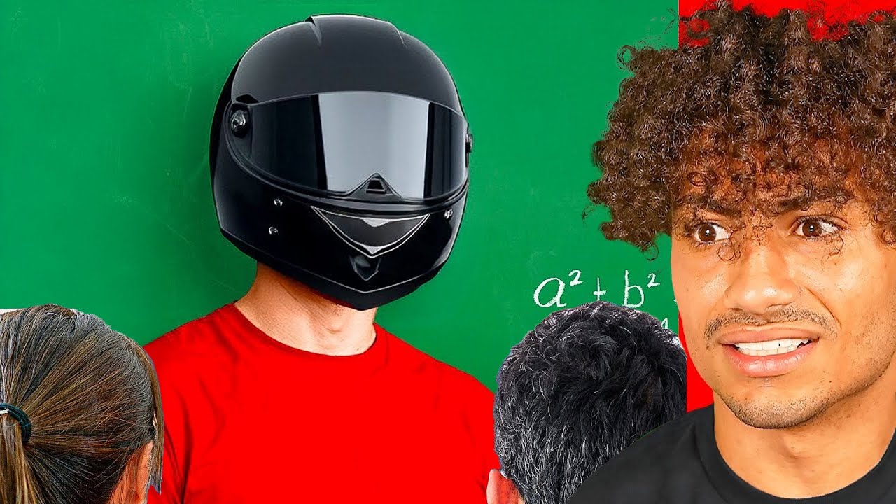 BOY WEARS BIKE HELMET TO SCHOOL..
