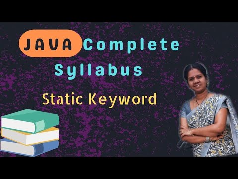 Static Keyword In Java 24 Java Course In Telugu