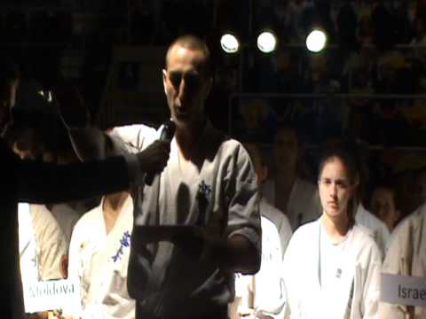 European Shinkyokushin championship 2012 - Oath of participants by Valeri Dimitrov sensei