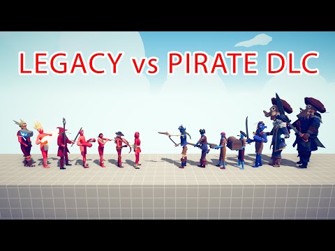 LEGACY Team vs PIRATE DLC Team - Totally Accurate Battle Simulator TABS