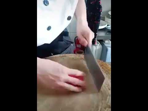 Crazy knife skills by talented chinese chef!!