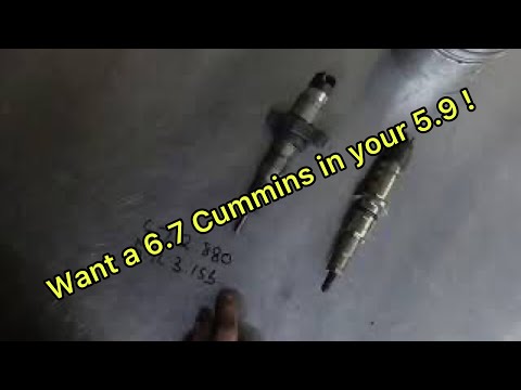 5.9 injectors in a 6.7 head ( yes they fit ! )
