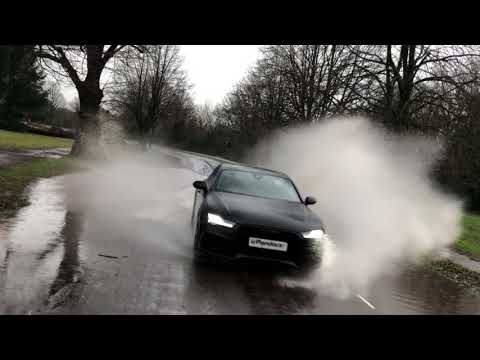 Pandora Car Alarms - Audi RS7 Matte Black vs Rain and Puddles