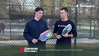 Video thumbnail: GAMMA 405 Middleweight Graphite Pickleball Paddle
