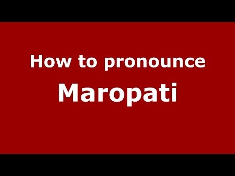 How to pronounce Maropati (Italian/Italy) - PronounceNames.com