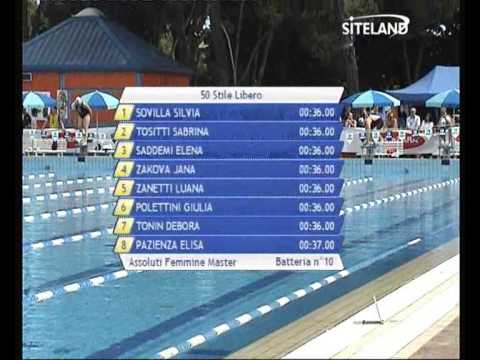 Serie 10 dei 50 Stile Libero  Assoluti Femmine Master - 13 Memorial Andrea Bettiol