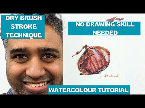 Painting Realistic Onion Step by Step | Easy & Beginner Dry Brush Techniques for a Stunning Result!