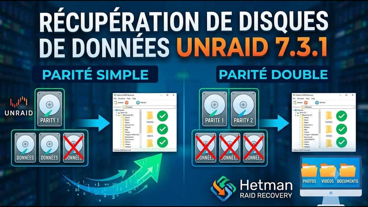 Comment récupérer les données d’Unraid 7.3.1 | Single et Dual Parity