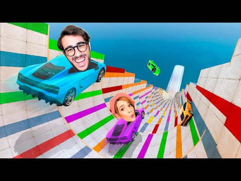 SFIDA NELLA MEGA RAMPA CURVA PIÙ RIPIDA SU GTA 5!
