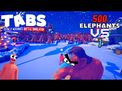 TABS : 500 Elephants VS 1 Halfling (Tabs Custom Units Sandbox in hindi)#tabsinhindi #cartoongame