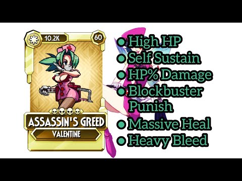 Bleed Them Dry: [BUFFED] Assassin's Greed (Valentine) Showcase - Skullgirls Mobile 