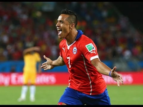 Brazil-Chile  Goal Alexis Sánchez World Cup 2014 [HD]
