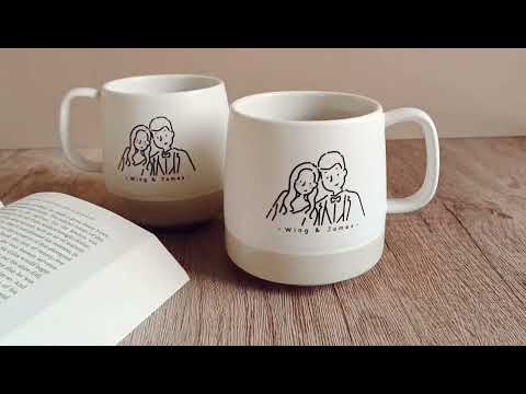 【客製】簡約萌萌頭像＿磨砂杯_附贈手機桌布