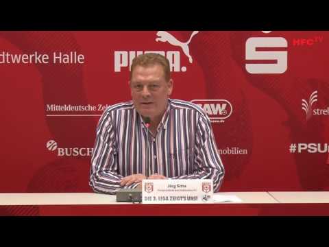 11. Spieltag:  Hallescher FC - FSV Zwickau Pressekonferenz vor dem Spiel