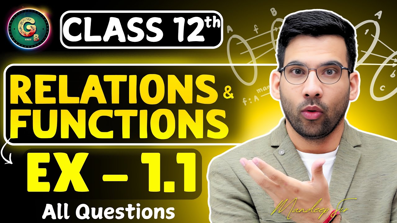 Class - 12 Ex - 1.1, Q1 to Q16 || Relations & Functions Class 12 CBSE NCERT || Green Board