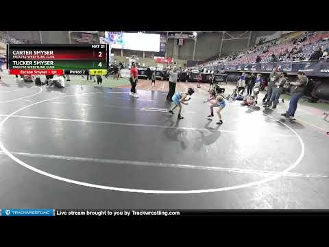 70 Lbs Cons. Round 1 - Carter Smyser, PACK732 Wrestling Club Vs Tucker Smyser, PACK732 Wrestling C