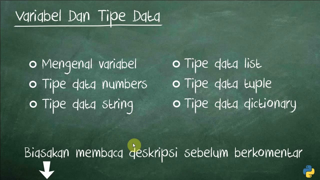 Tutorial Dasar Python 3 - 03 Variabel Dan Tipe Data Part 1
