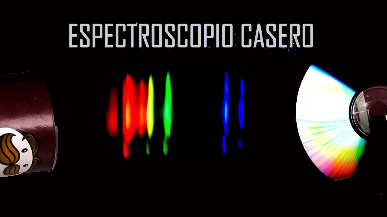 ESPECTROSCOPIO CASERO a CD (Como hacer, explicación y demostración)