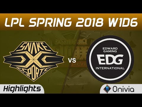 SS vs EDG Highlights Game 1 LPL Spring 2018 W1D6 Snake vs Edward Gaming by Onivia