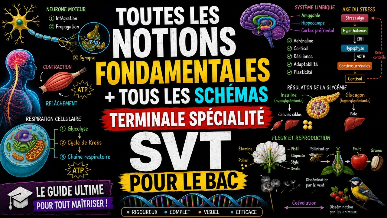 💥 SVT BAC : 100% des notions FONDAMENTALES à connaître + tous les schémas (Révision complète)