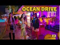 Ocean Drive Nightlife Tour Miami Beach Party Cars Music 4K