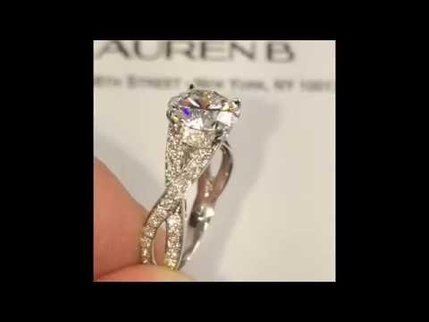 1.74 ct Round Diamond Engagement Ring in Twisted Band
