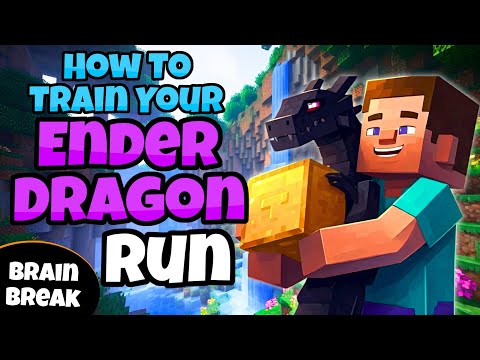 🟪 Minecraft: How To Train Your Ender Dragon 🟪 | Fitness Run | Brain Break | GoNoodle Inspired
