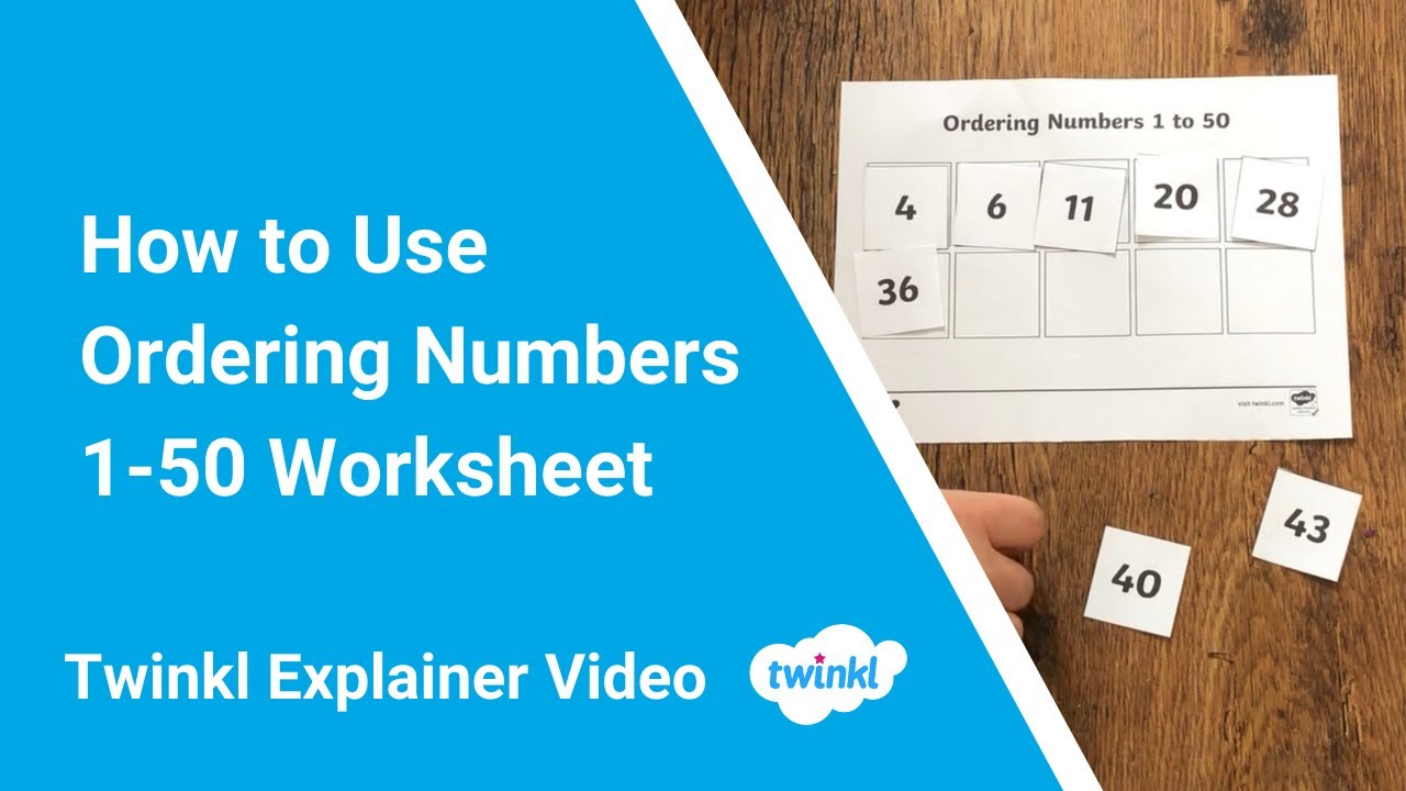 How to Use Ordering Numbers 1-50 Worksheet
