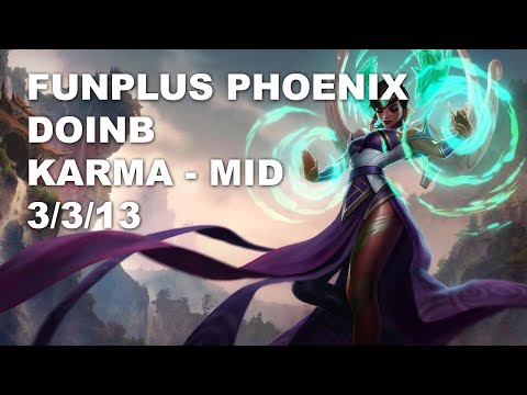 FunPlus Phoenix Doinb Mid Karma vs Ahri - KR Challenger Patch 10.8