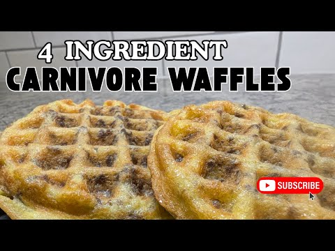 ULTIMATE Carnivore Waffles: ONLY 4 Ingredients! (Keto & High Protein) #carnivore #carnivorediet