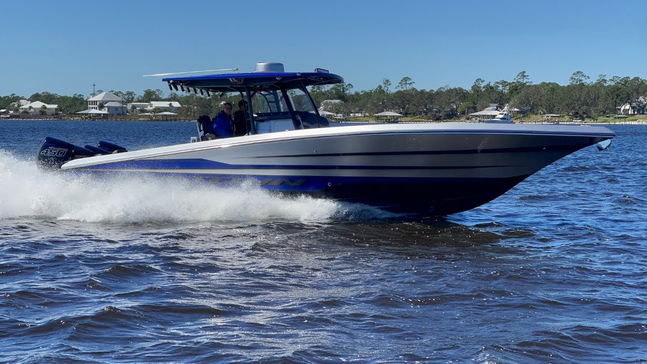 2022 Fountain 38 SC Walkthrough | Quad Mercury 450 Racing Motors